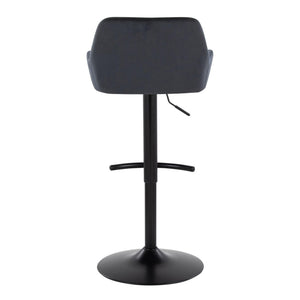 Daniella - Contemporary Adjustable Barstool With Swivel With Rounded T Footrest (Set of 2)