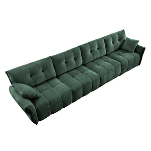 Modern 4-Seater Sofa, Solid Wood Frame In Premium Chenille