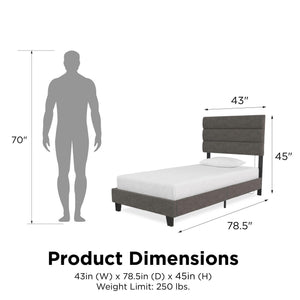 Paloma Twin Bed With Dual USB Port - Linen