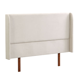 King Size Platform Bed With Upholstered High Headboard - Brown