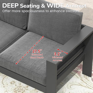 Outdoor Patio Set, All-Weather & Thick Cushions