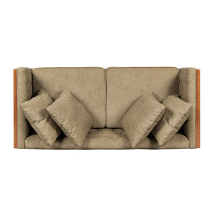 Retro Modern Loveseat With Button Tufted Upholstery