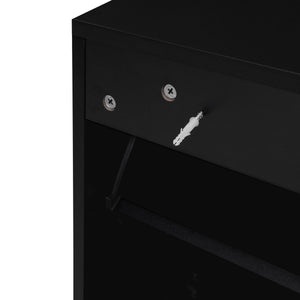 Modern Rattan 3 Door Shoe Rack Cabinet For Entryway