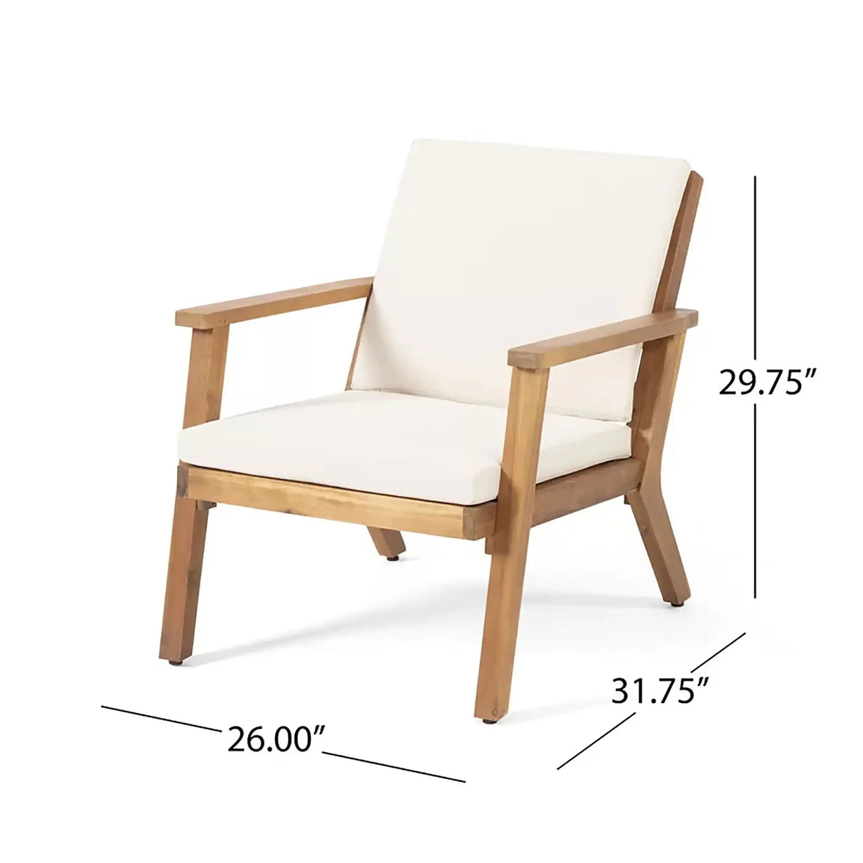 Avacyn - Outdoor Acacia Wood 4 Seater Chat Set With Cushions - Best Buy Furniture