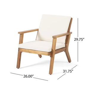 Avacyn - Outdoor Acacia Wood 4 Seater Chat Set With Cushions - Best Buy Furniture