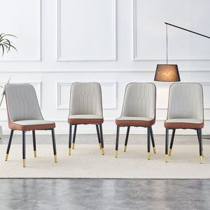 Modern Dining Chair With Metal Leg
