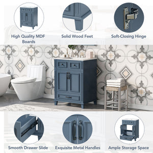 Bathroom Vanity With Sink, Storage Cabinet