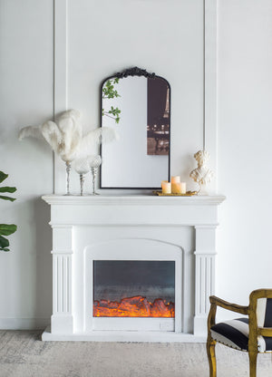 Arch Mirror, Baroque Inspired Wall Decor For Bathroom, Bedroom, Living Room