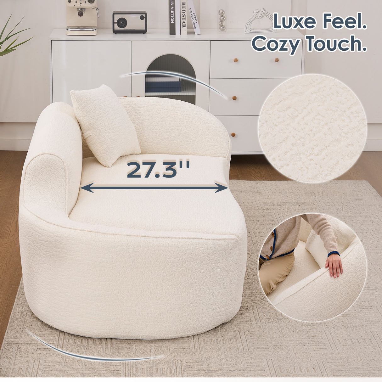 Curved Chaise Lounge Chair Indoor
