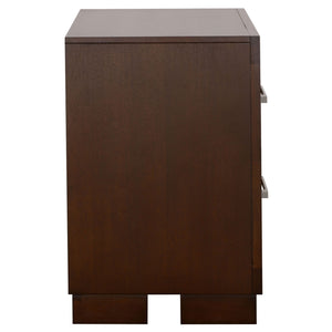 Polk - 2 Drawer Nightstand With Slim Handles - Cappuccino