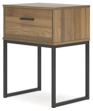 Deanlow - One Drawer Night Stand - Honey - Best Buy Furniture
