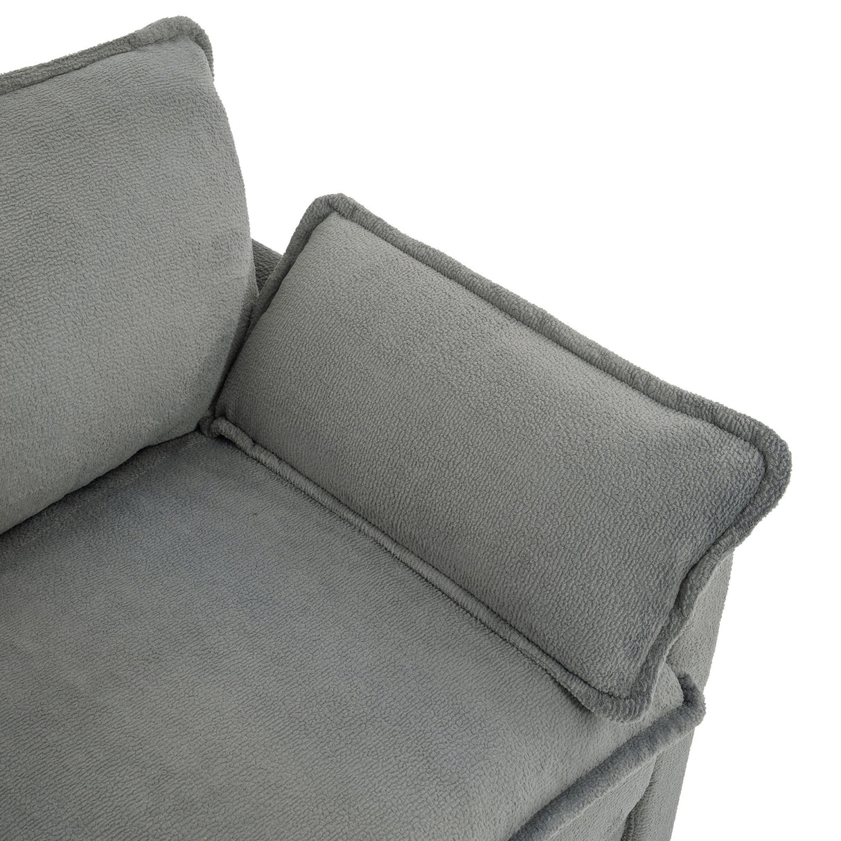 Modern Loveseat Sofa, Upholstered Couch With Side Storage Pockets