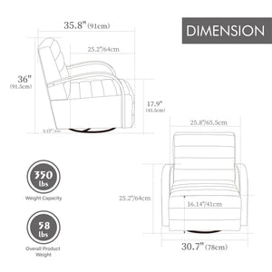 360° Swivel Accent Chair With Armrests, Comfy Lounge