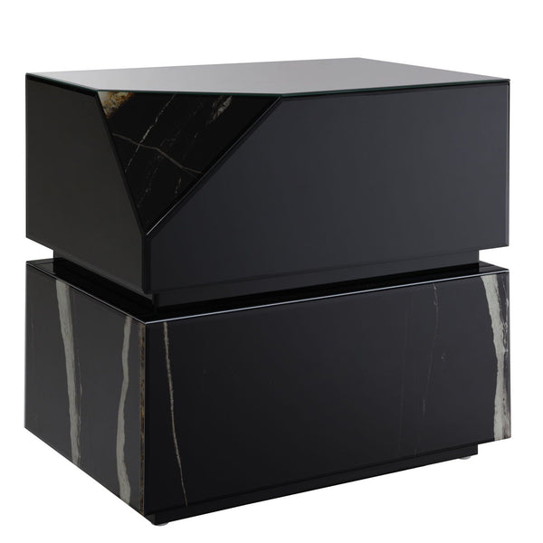 Drisana - Mirrored End Table - Black - Best Buy Furniture