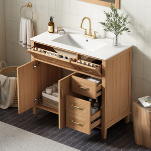 36" Bathroom Vanity with Ceramic Sink