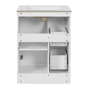Bathroom Vanity With Under Mount Sink, 2 Drawers And Soft Closing Door