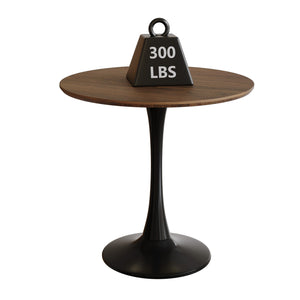 Mid-Century Round Dining Table With Pedestal Base For 2 - 4 People