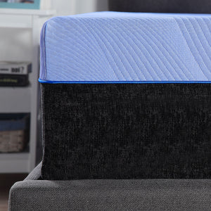 Refresh - 12" Flex Head Latex Foam Hybrid Mattress And Adjustable Base Bundle - Blue - King
