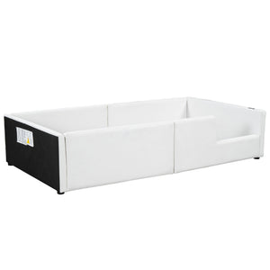 Platform Bed With Guardrail And Charging Station