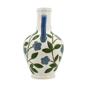 Floral Amphora Ceramic Vase