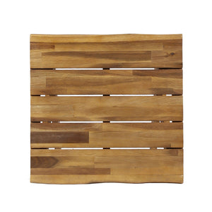 Passion - Outdoor Side Table With Cross Base And Slatted Top - Teak - Best Buy Furniture