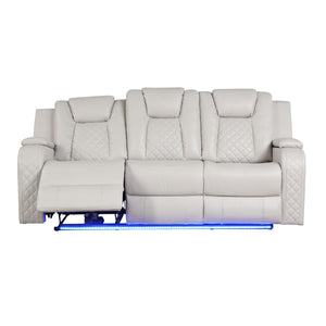 Benz - LED & Power Recliner With Adjustable Headrests And Ambient LED Lighting