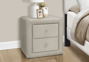 Nightstand, Storage Drawer Versatile Use, Upholstered, Transitional