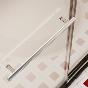 Frameless Single Sliding Shower Doors With Towel Rail & Handle