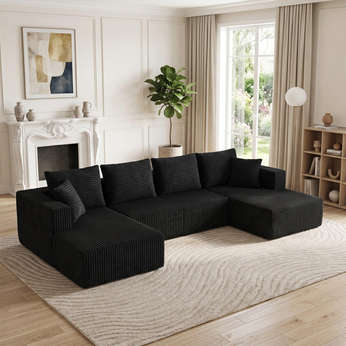 132.1 Inch Modular Sectional Sofa with Double Chaise