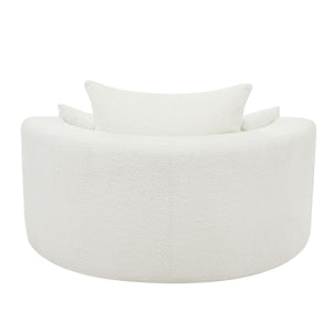 360° Swivel Chair Accent Barrel Chair With Removable Pillows