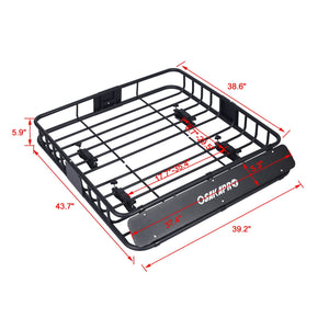 Motoring Rooftop Cargo Carrier Basket Steel Universal Fit Roof Rack