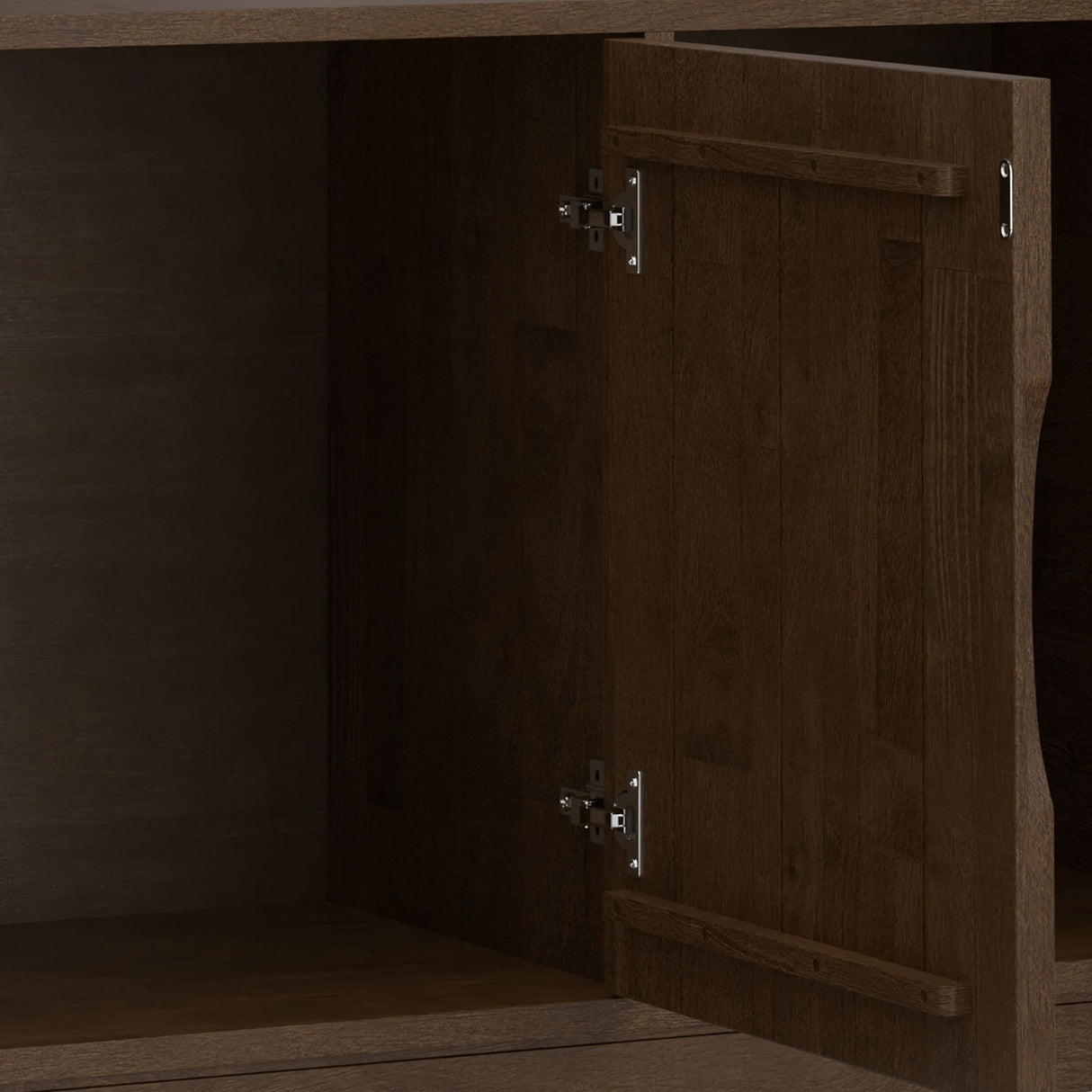 Harper - 3 Door Sideboard Buffet / Storage Cabinet - Walnut Brown