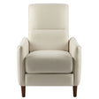 Upholstered Push Recliner Chair With Rubber Wood Legs For Living Room - Best Buy Furniture