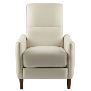 Upholstered Push Recliner Chair With Rubber Wood Legs For Living Room - Best Buy Furniture