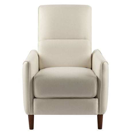 Upholstered Push Recliner Chair With Rubber Wood Legs For Living Room - Best Buy Furniture