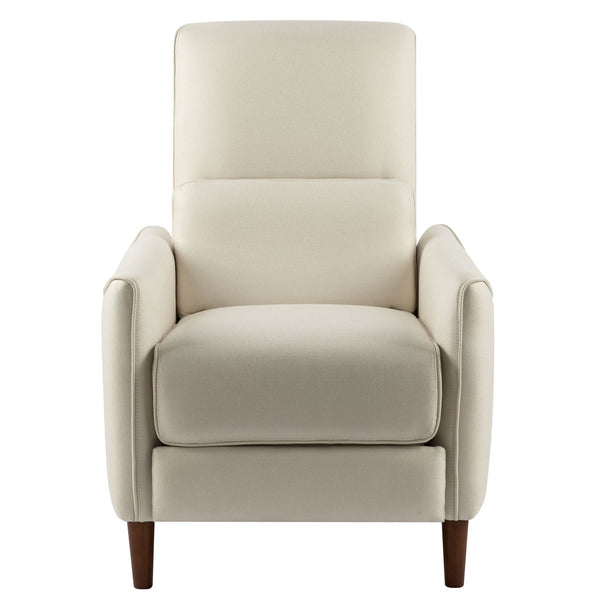 Upholstered Push Recliner Chair With Rubber Wood Legs For Living Room - Best Buy Furniture