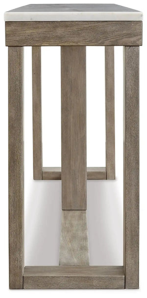 Loyaska - Sofa Table - Brown / Ivory - Best Buy Furniture