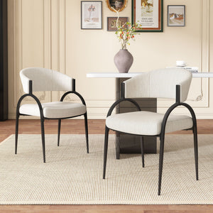 Contemporary Upholstered Dining Chairs With Metal Legs (Set of 2) - Best Buy Furniture