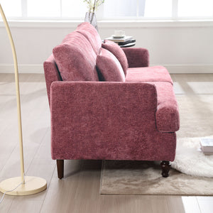 Mid Century Modern Fabric Loveseat Sofa, 2 Seat Upholstered Couch