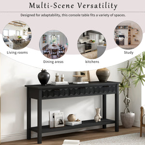 U_Style 58.3'' Fir Veneer Entryway Table