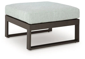 Beachloft - Ottoman With Cushion - Black / Gray - Best Buy Furniture