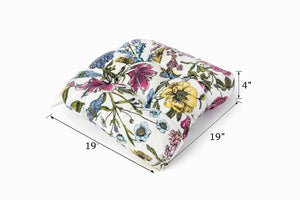 Outdoor Chair Cushions Set of 2 - Botanical Floral Print