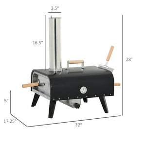 Outdoor Pizza Oven with 12" Rotating Stone