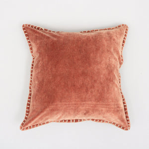 Stonewashed-Cotton-Velvet-Throw-Pillow-with-Decorative-Handstiched-Edges-19X19'-Throw-Pillows
