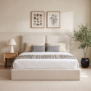Double-Pillow Upholstered Bed Design
