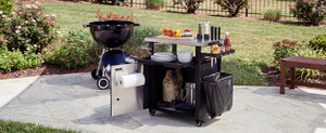 K&K 39.5" Outdoor Grill Cart with Storage Cabinet