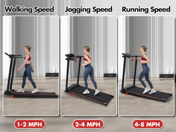 Portable Treadmill with 8% Incline and 265 lb Capacity