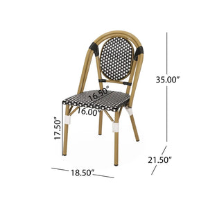 Outdoor Rattan And Aluminum French Bistro Chair Set - Best Buy Furniture