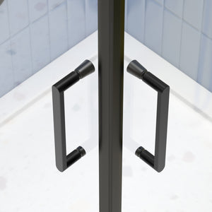 Sliding Shower Door with 1/4" Tempered Clear Glass, 34.625 in. x 72 in.