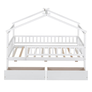House Bed With 2 Drawers